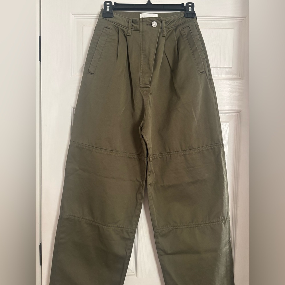 Moussy Olive Green Wide Leg Utility Pants - Picture 4 of 16
